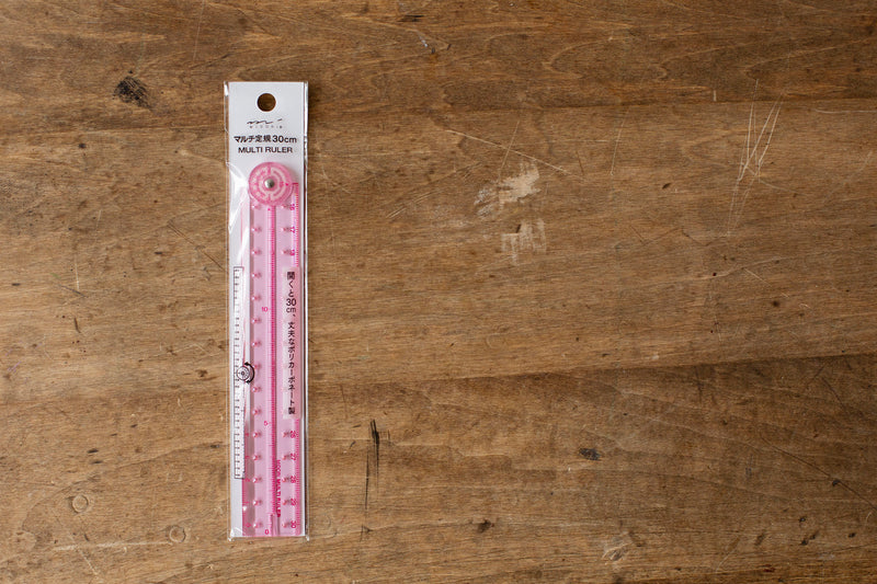 Polycarbonate Multi Ruler Pink - 30 cm
