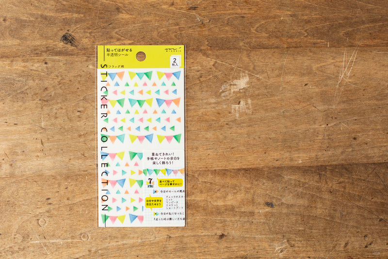 Transparent Schedule Stickers Flags
