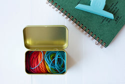 O'Band Gold Tin Rubber Bands - Assorted Colours