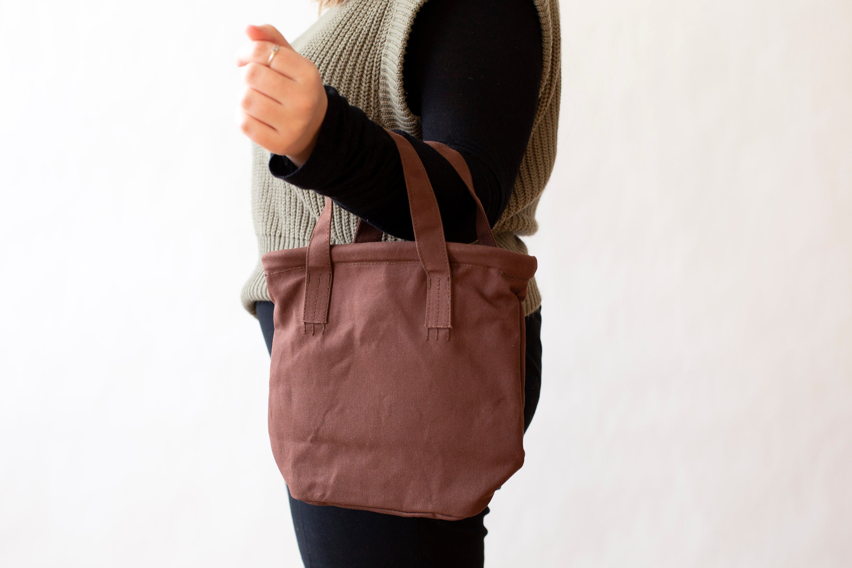 "Hello TSL" Tote Bag Mini - Brown