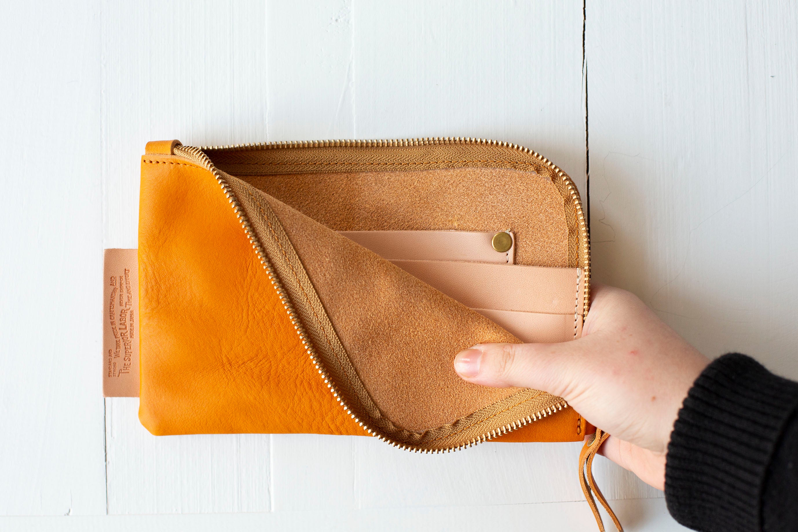 Utility Leather Pouch - Yellow