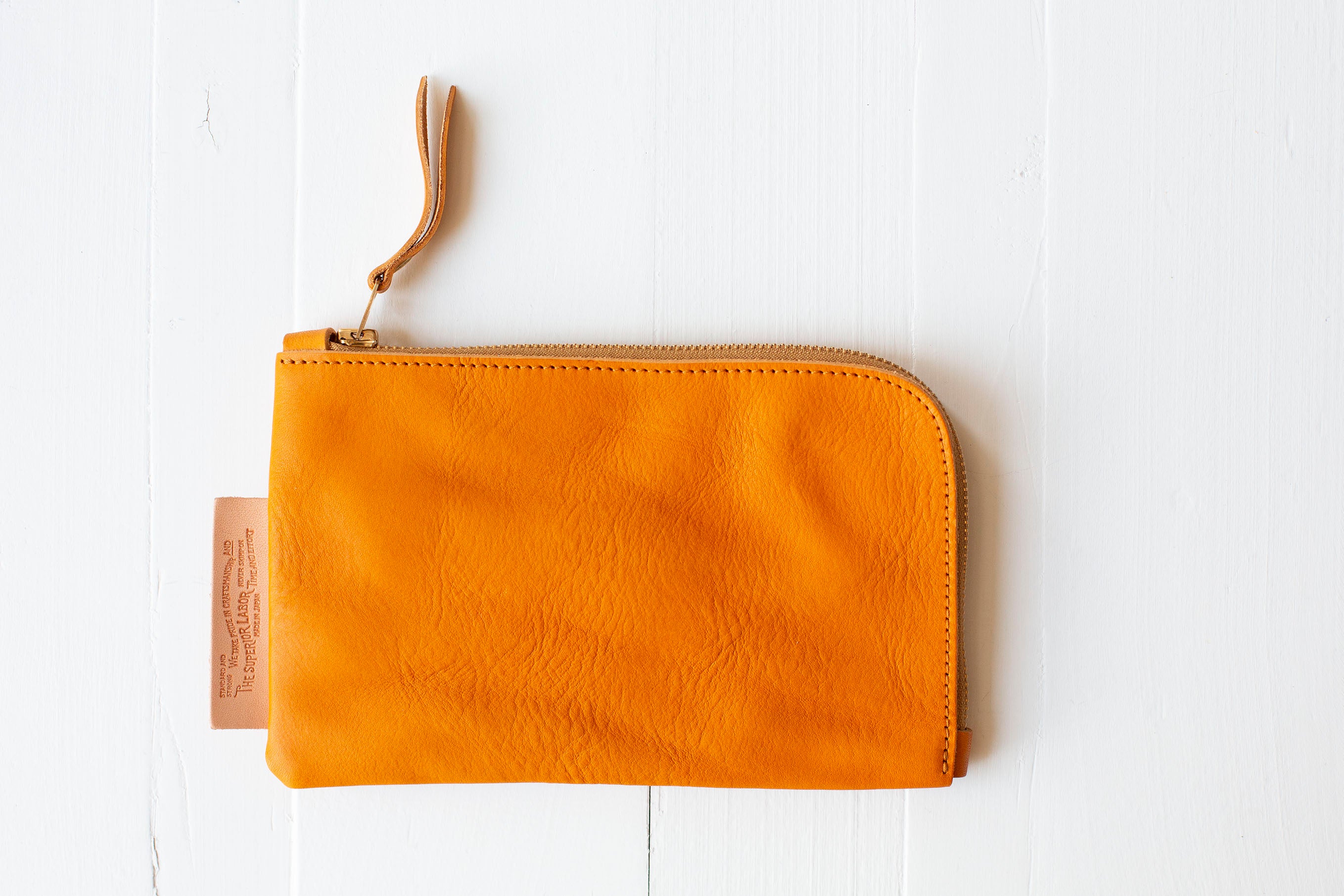 Utility Leather Pouch - Yellow