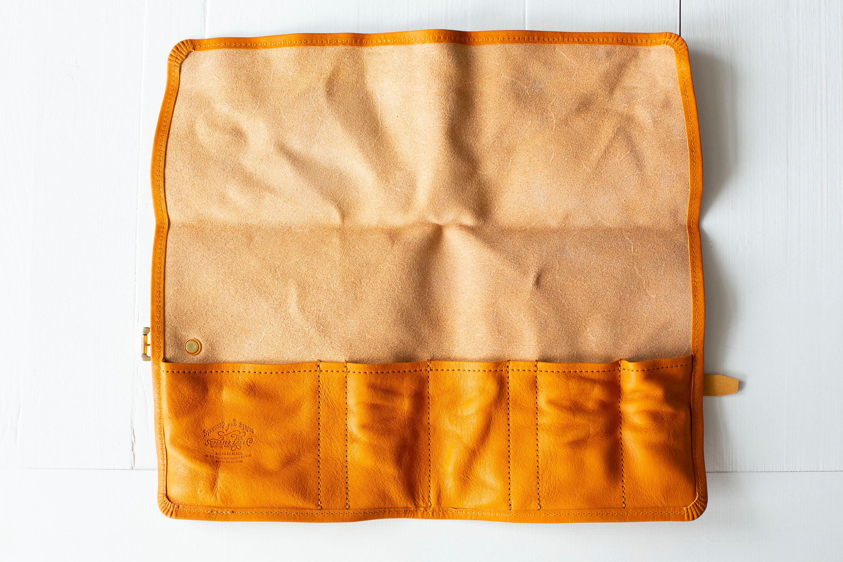 Pen Roll Case Long - Yellow