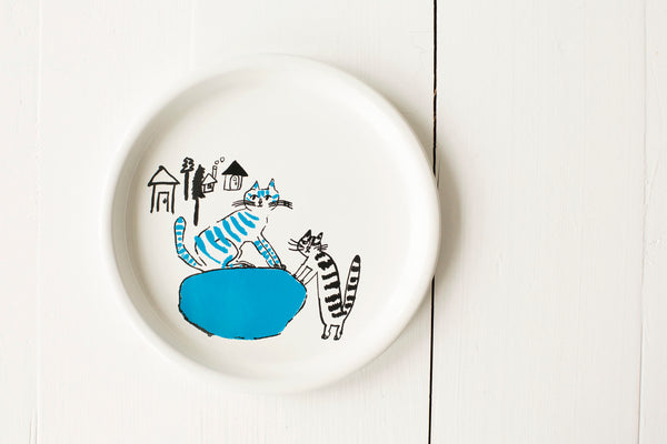 Toranekobonbon Enameled Bread Dish - Cat