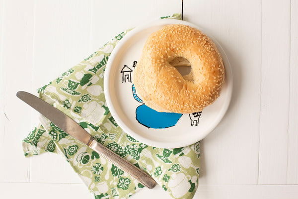 Toranekobonbon Enameled Bread Dish - Cat