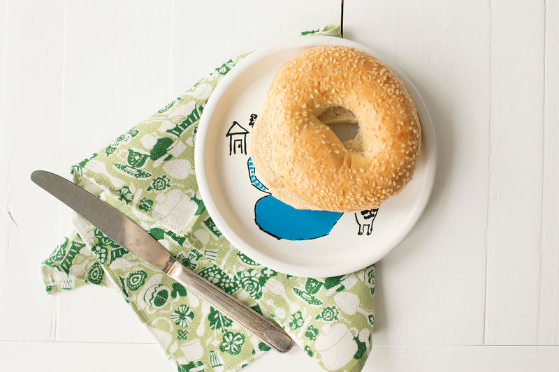 Toranekobonbon Enameled Bread Dish - Cat