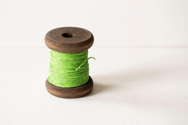 Strong Paper Twine- New Stained Wooden Bobbin: Small