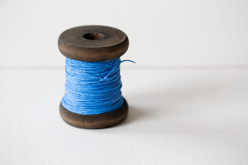 Strong Paper Twine- New Stained Wooden Bobbin: Small