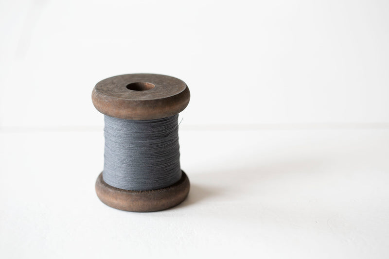Finest Paper Yarn on New Stained Wooden Bobbin: Small