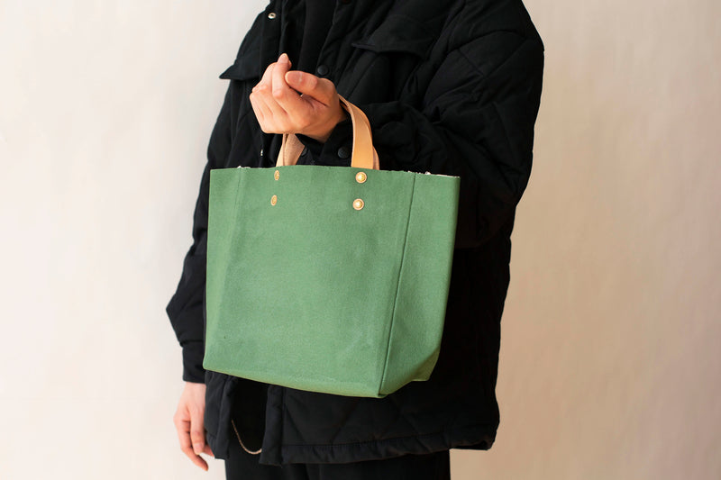 Medium Painted Canvas Bag – Green