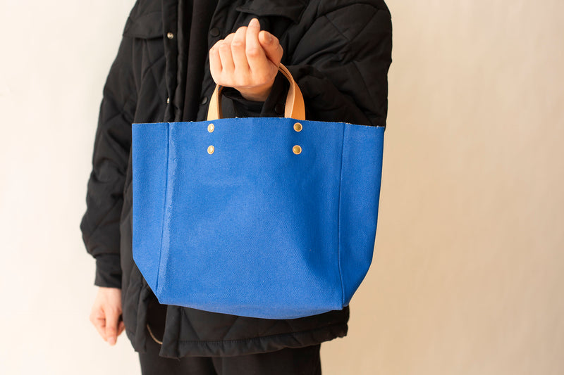 Medium Painted Canvas Bag – Blue