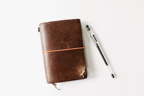 Traveler's Notebook Cover (Brown, Camel, Blue, Black) - Passport Size