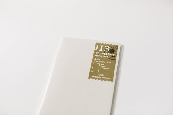 013 Lightweight Paper Blank - Regular Size Refill