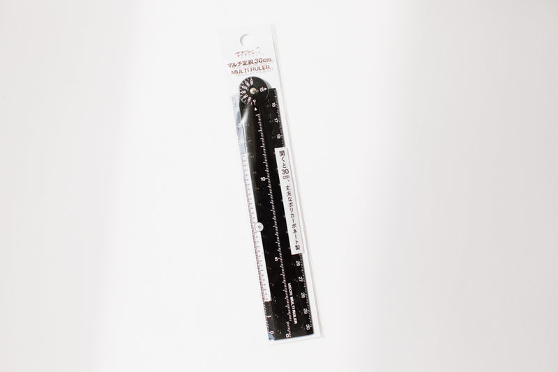 Polycarbonate Multi Ruler Black - 30 cm