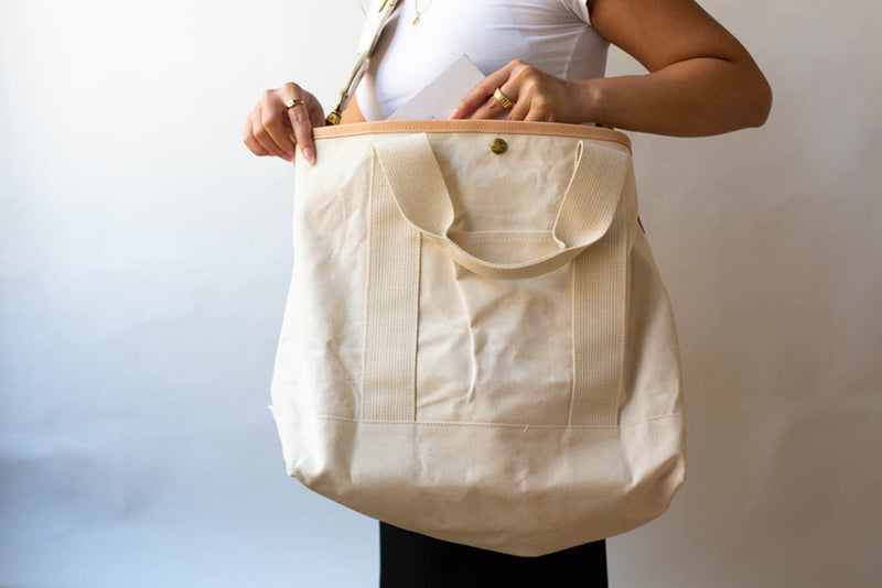 Cotton Canvas Tool Bag - Beige