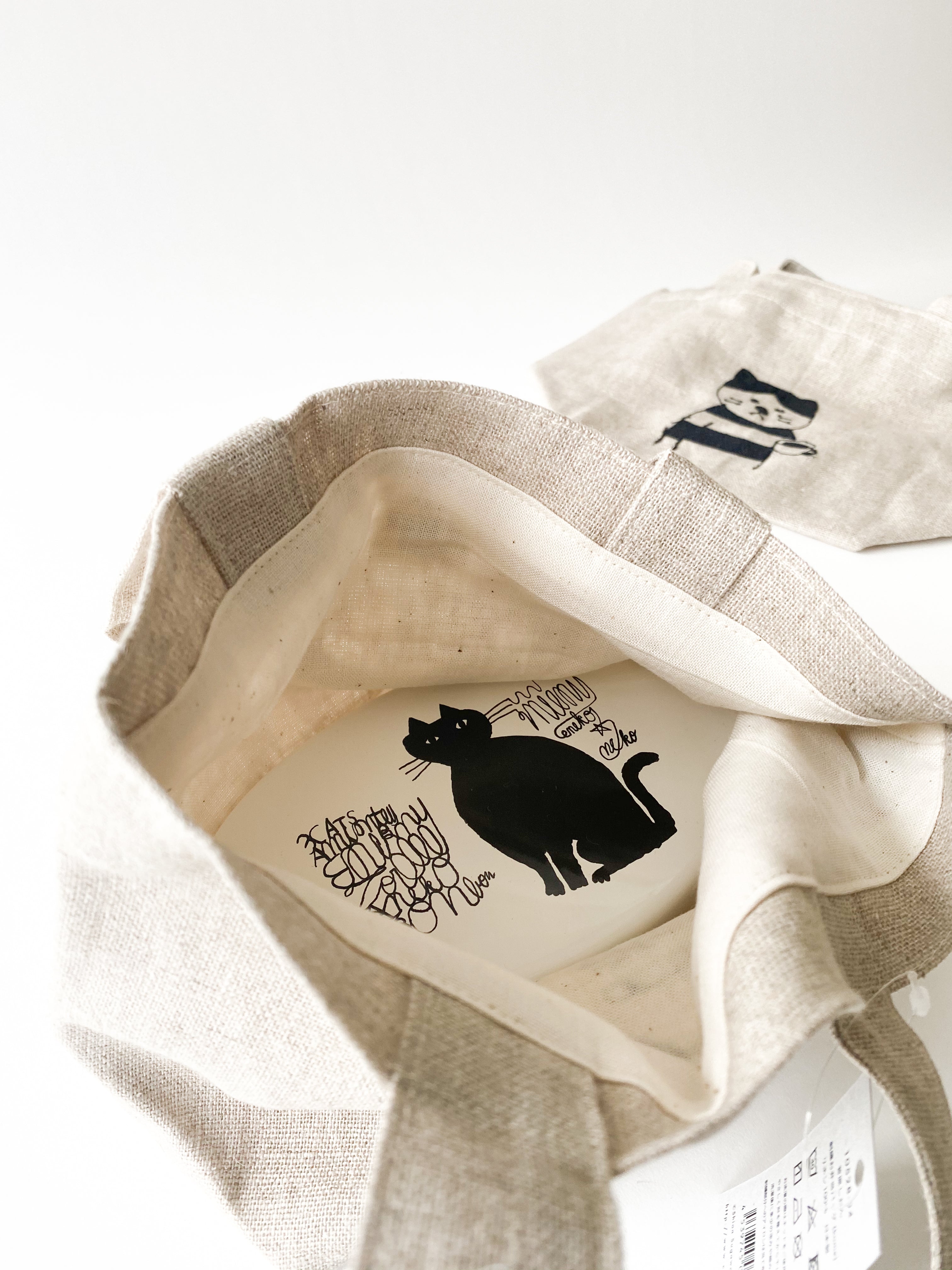 Sennokoto Embroidery Linen Lunch Bag