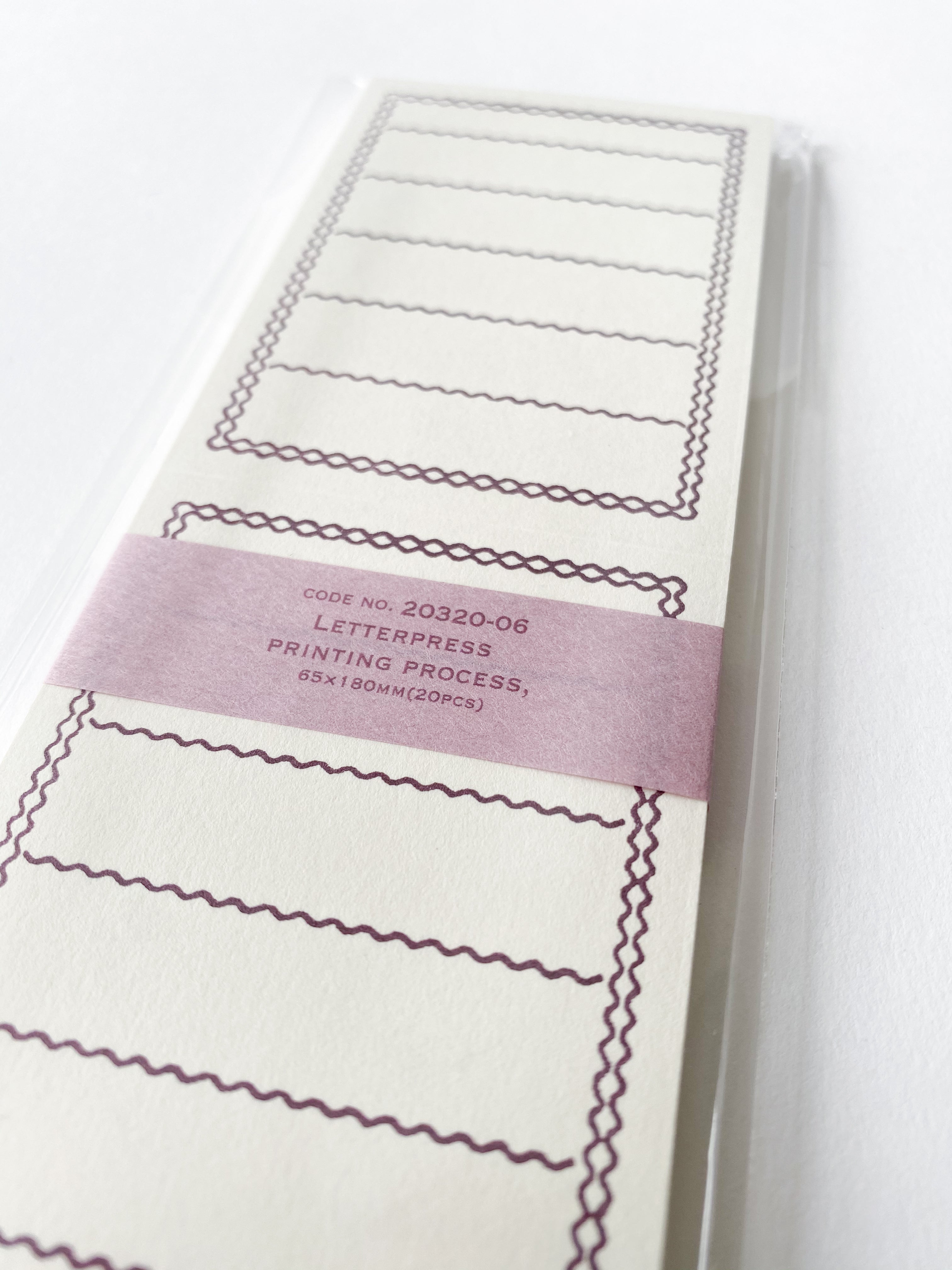 Letterpress Folded Memo Card - Deep Purple