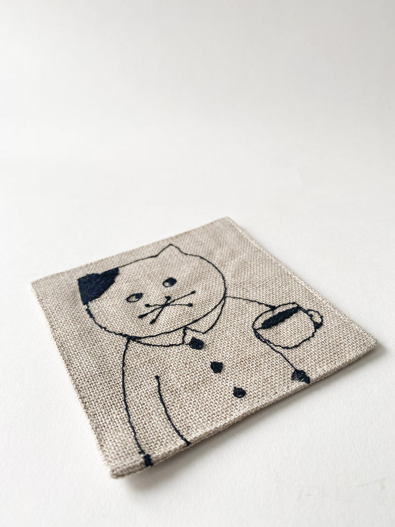 Sennokoto Embroidery Linen Coaster