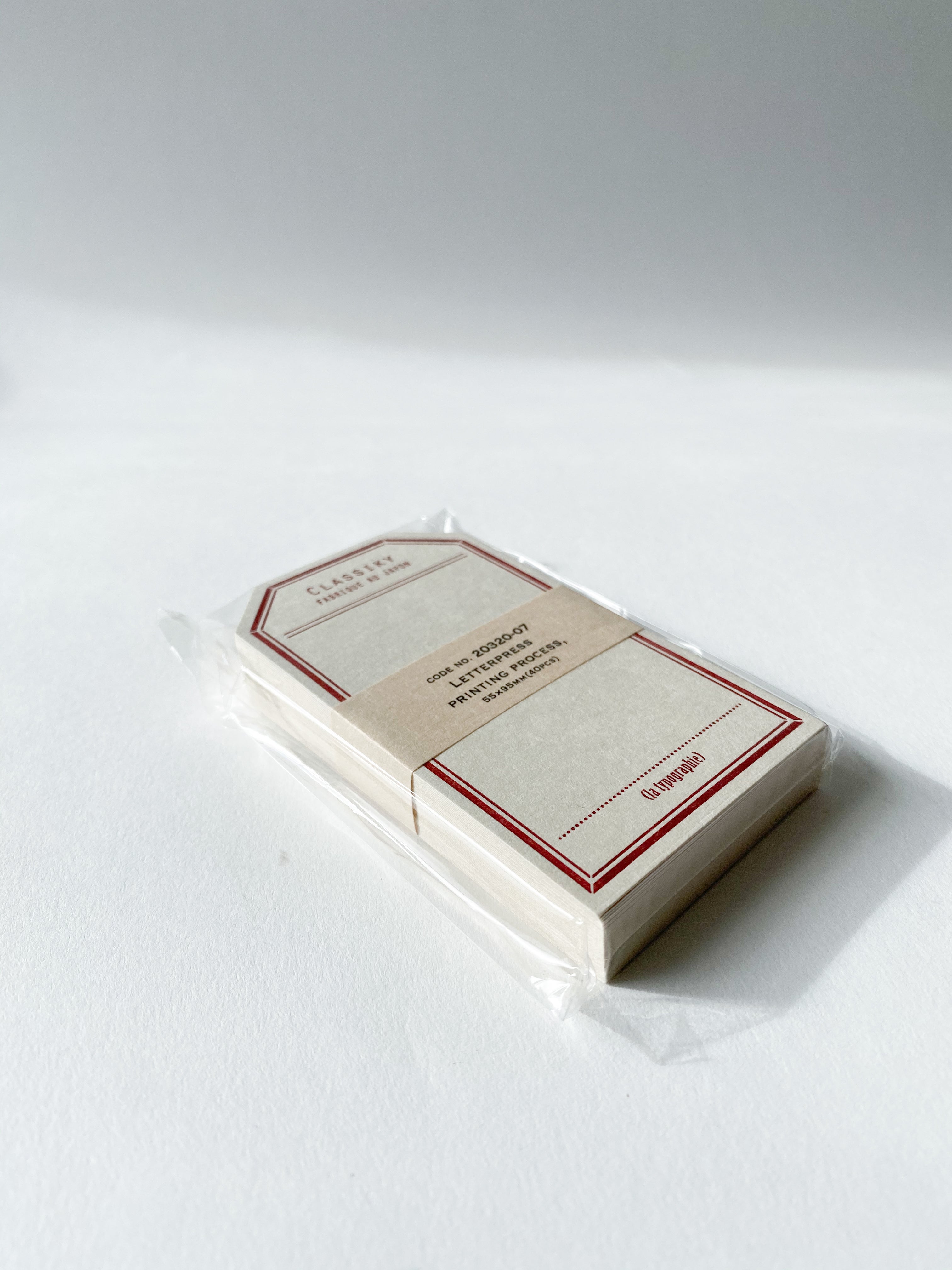 Letterpress Label Card