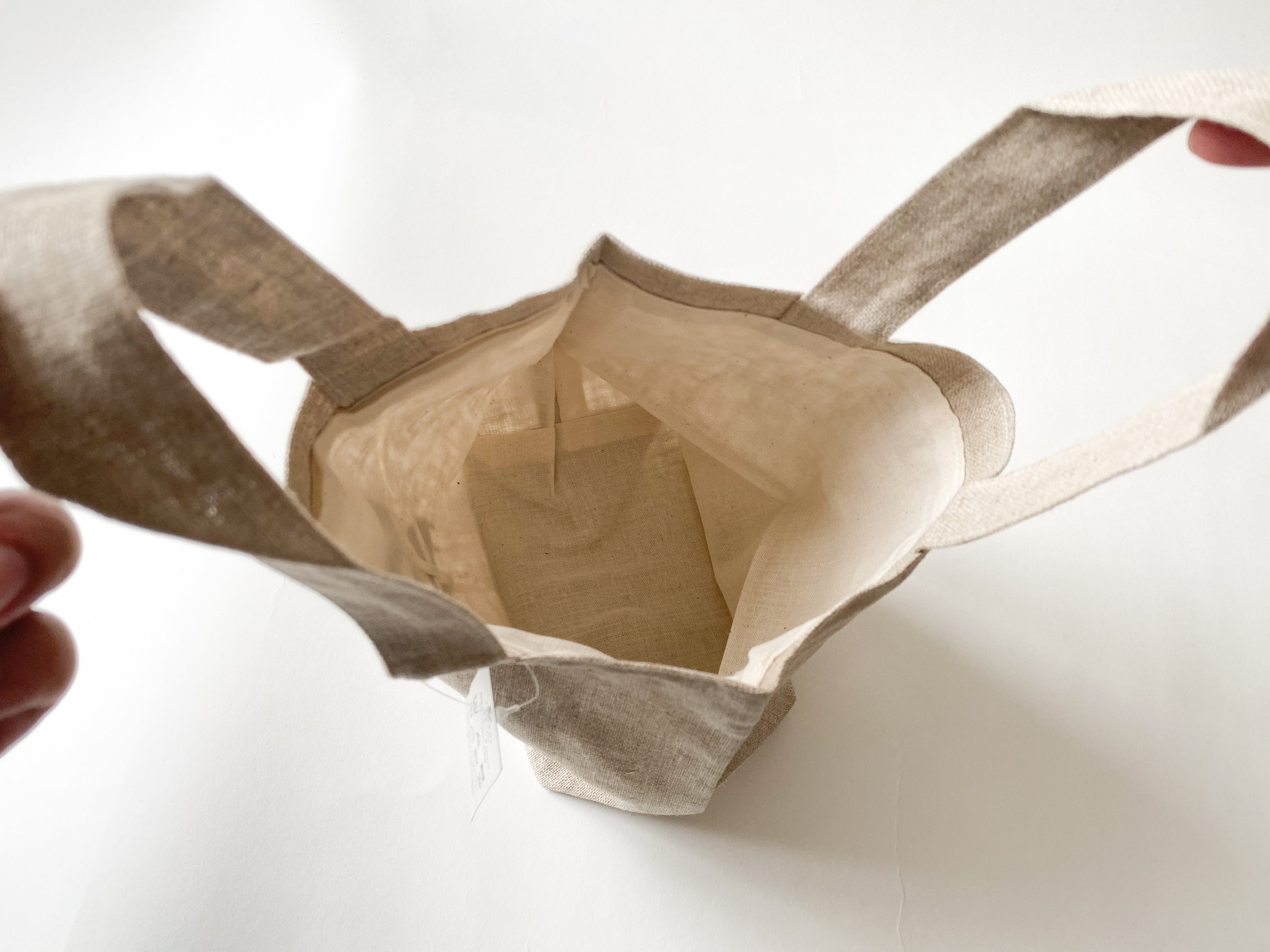 Sennokoto Embroidery Linen Lunch Bag