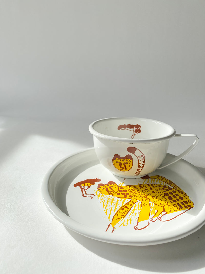 Toranekobonbon Enameled Milk Cup