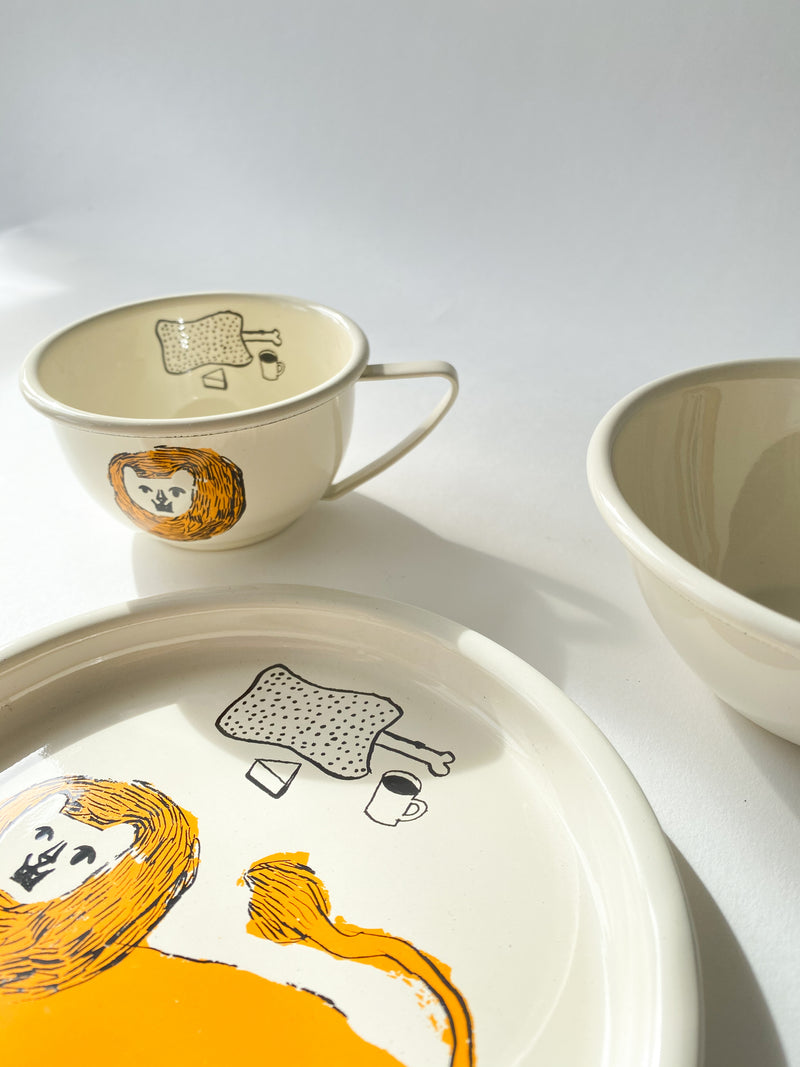 Toranekobonbon Enameled Milk Cup