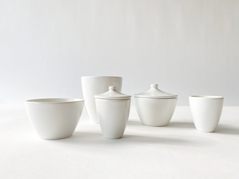 White Porcelain Long Cup Small