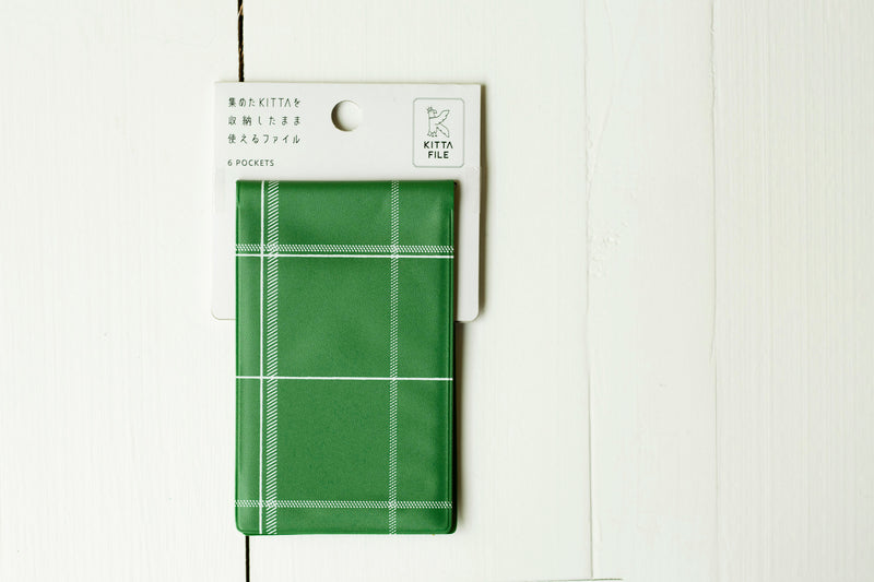 Kitta File Pocket Green Plaid