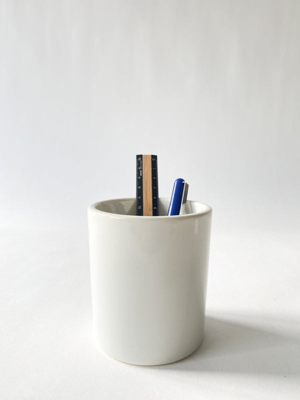 White Porcelain Pot - Medium