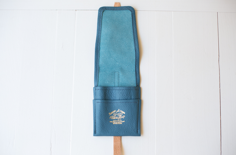 The Superior Labor Tool Holder - Blue with Brown Strap