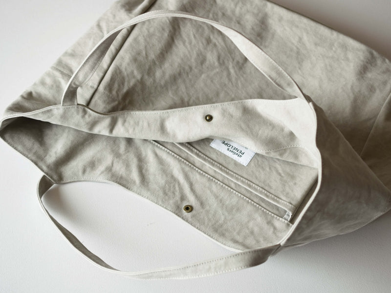 Cecil Bag - French Military Cotton / Light Grey
