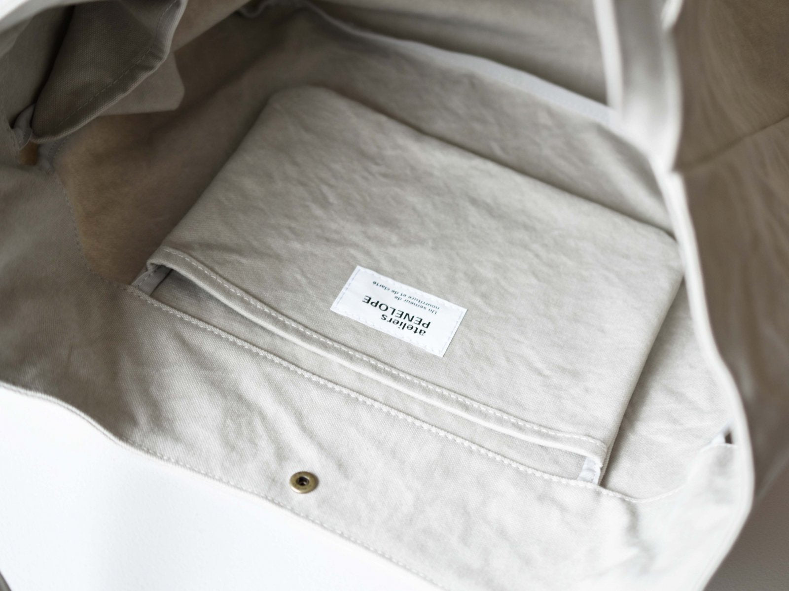 Cecil Bag - French Military Cotton / Light Grey