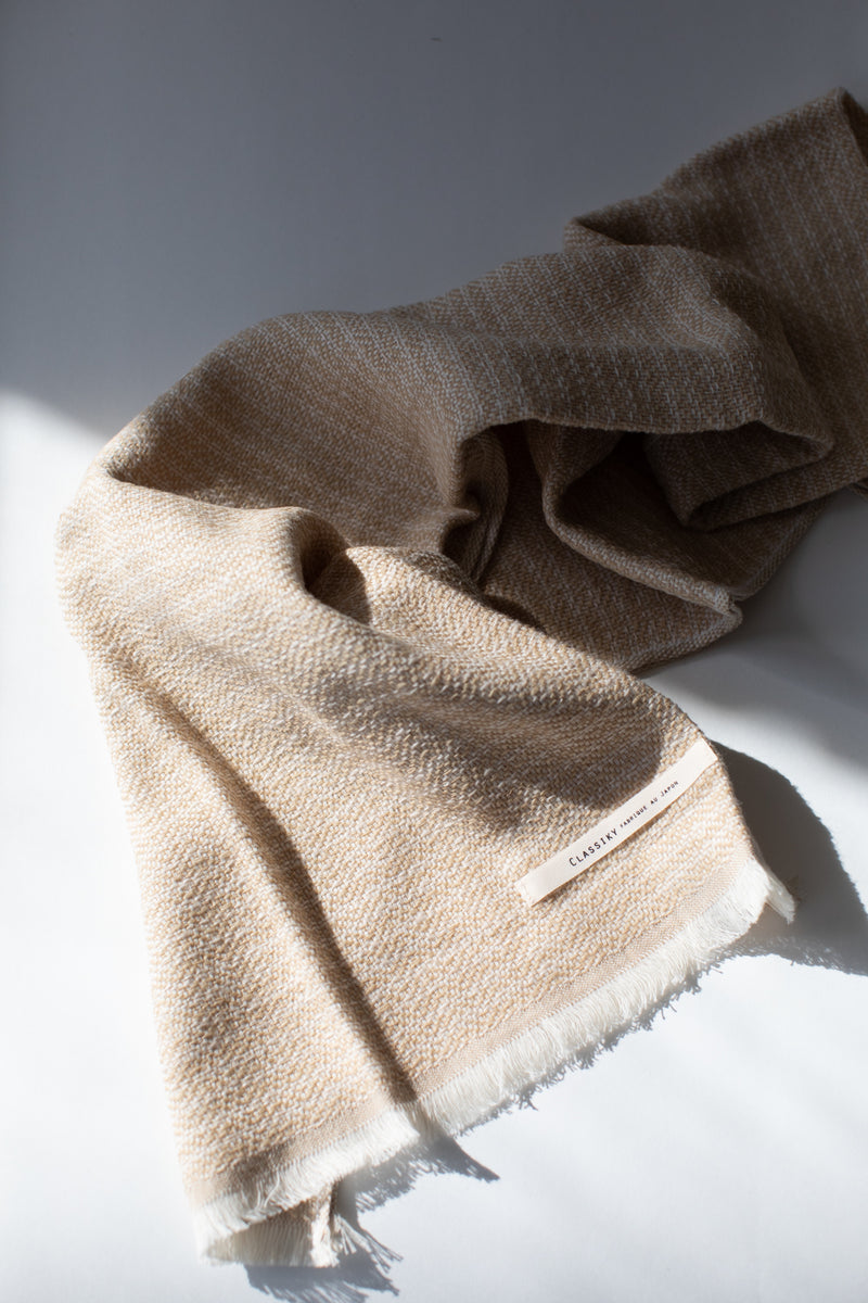 Herringbone Weaving Gauze Towel Muffler - Thin