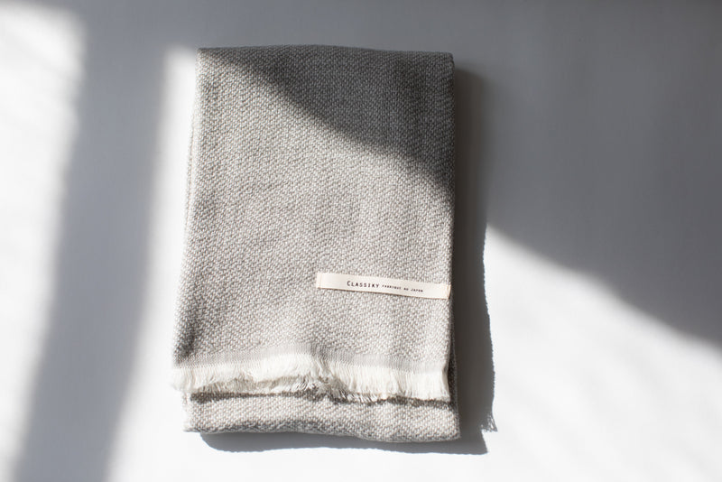 Herringbone Weaving Gauze Towel Muffler - Thin